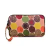 Venta al por mayor de fábrica nueva cartera monedero bolso femenino coreano estampado cartera bolso para teléfono móvil cartera de dama bolso de tela para correr
