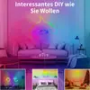 Fita de LED colorida com conjunto de música, fita de LED RGB de água corrente, fita de LED neon de silicone flexível à prova d'água para exterior