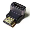 Adaptador Conversor de Sinal HDMI Macho para Fêmea 90 Graus 270 Graus Alta Definição 8K60Hz Versão Liga de Alumínio 2.1