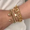 Acessórios Transfronteiriços Wish Supply Pulseira de Coração e Folha Tendência Europeia e Americana Conjunto de 6 Peças Atacado