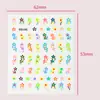 Novos Adesivos Coloridos para Nail Art para Meninos e Meninas, Adesivos de Unha Infantis, Flores Fofas, Borboletas, Padrões Pequenos, Adesivos de Nail Art para Atacado