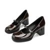 Zapatos Mary Jane Mujer Primavera 2024 Jk Japonés Mujer Retro Tacones Altos con Tacón Grueso Lori Negro Zapatos Individuales al Por Mayor