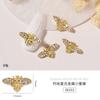 Accesorios para Uñas Artísticas al por Mayor Remaches Metálicos Estilo Japonés Abejita Aleación Oro y Plata Vintage Set de Cruces Decoraciones para Uñas