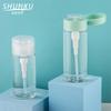 Botella Transparente de 100 ml para Removedor de Maquillaje en Stock, Botella de Plástico PET de 120 ml con Tapa Flip-Top, Botella Dispensadora de Presión para Removedor de Maquillaje y Cosméticos