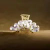 Exquisito Pasador de Corona de Cristal para Mujer 2025 Nuevo Pasador para Flequillo de Frente Mini Pasador de Pelo de Princesa Clip Superior