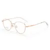Gafas de cara lisa con montura redonda y montura pequeña para mujer, estilo cara pequeña, monturas para alta miopía, montura de titanio 81019, montura de gafas ultraligera estilo coreano