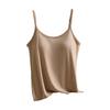 Camisola Modal para Mujer Delgada Espalda Hermosa con Almohadilla en el Pecho Una Pieza Larga Blanca Ropa Exterior Base Top
