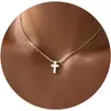 Amazon Transfronterizo Personalizado Mezcla y Combina Cadena Cruzada Collar Hip-Hop Tendencia Gargantilla Dorada Moda Joyería en Capas