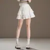 Falda Blanca Corta Falda de Encaje Tipo Pastel Longitud Corta Falda Media 2026 Primavera/Verano Nueva Falda con Encaje Superpuesto Linda de Corte A