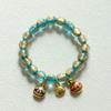 Pulsera de Cristal con Lámina Dorada Color Ceniza Zibo Boshan Pulsera de Método Antiguo Cuentas de Múltiples Tesoros Bestia Devoradora de Oro Cuentas de Vidrio Multicolor Juguete Cultural