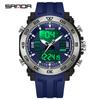 Reloj de Moda Trendy Sanda Aliexpress Más Vendido Reloj Luminoso Multifuncional Impermeable con Alarma para Estudiante Reloj Electrónico con Doble Pantalla
