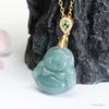 Pingente de Buda de Jade Guan Yu Grau Natural Jade Água Azul Colar Transmissão ao Vivo de E-commerce Venda Quente Atacado S4101901
