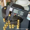Pulseira Pingente Acessórios com Contas Banho de Ouro Cobre Mantra de Nove Caracteres Acessórios para Enfeites DIY Acessórios Combinação de Moda