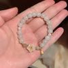 Nuevo brazalete de flor de durazno pequeño de celebridad en línea para mujer estilo antiguo ins estudiante lujo ligero diseño de nicho alto sentido regalo para amigas