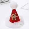 Decoraciones Navideñas Nuevas Transfronterizas Sombrero Pequeño de Lentejuelas Rojas Vestido de Falda de Gasa Tocado Pinza para el Cabello Navideña de Pico Decoración