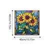Pegatinas electrostáticas para vidrio con flores de colores transfronterizos, película de PVC extraíble para ventana, pegatinas para ventana de vidrio estático.
