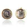 Nuevos Pendientes de Monedas Antiguas de los Doce Dioses Retro Plata de Ley 925 Moda de Gama Alta Atmosféricos Ins Pendientes de Moneda Pendientes