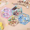 Pegatinas de Paisaje de Animales de Dibujos Animados Transfronterizas para Niños 3D Pop-Up Alivio del Estrés Divertido Set de Diario Venta al por Mayor Lindo