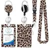 Portatarjetas con Lanyard Estampado de Flores y Mariposas, Adhesivo, Hebilla de Fácil Extracción, Portatarjetas de Nombre con Insignia, Poliéster