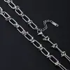 Cadena Anudada de Acero Inoxidable Moda Femenina Transfronteriza Europea y Americana Cadena Simple para Clavícula Cadena de Suéter Pulsera de Acero de Titanio de Moda para Hombre