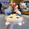 Chaveiro Pingente Autêntico Desenho Animado Shin-Chan Super-Homem Dinâmico Carro Chaveiro Boneca Fofa para Bolsa Decoração