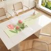 Mantel Semipermeable de Mesa con Diseño de Flores y Plantas 2025 Nueva Entrada Lujo Sensación de Alta Gama Impermeable y a Prueba de Aceite PVC Mantel para Mesa de Café