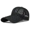Gorra de Béisbol Nueva de Verano Ligera y Transpirable de Malla con Visera Larga y Logo de Metal con Pedrería de Moda Versátil para Protección Solar