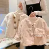 Ropa exterior linda para niños, Suéter de lana moderno, Ropa exterior de estilo pequeño y fragante, Top cálido de doble capa engrosada, Cálido de invierno
