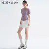 Traje de Verano para Mujer 2026 Nuevo Estilo Running Cuello en V Secado Rápido Manga Corta Top de Fitness Ropa de Tenis Falda Deportiva de Yoga