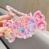 Nuevo Bolso de Princesita para Niña Anillo para el Cabello Cuerda para el Cabello Macarrón Fresca y Dulce para Niña Lindo Juego de Accesorios para el Cabello Caja de Regalo