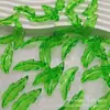 Hojas de Té Transparente Acrílico Hojas Verdes Transparentes Cuentas Hechas a Mano DIY Hojas de Flor de Fénix Hojas de Plumas Hojas Transparentes