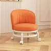 Taburete Pequeño Giratorio con Ruedas para Uso en Casa, Silla Pequeña, Taburete para Sofá, Taburete Bajo con Ruedas, Taburete Redondo Pequeño para Niños y Adultos para Sala de Estar