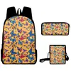 2025 Nuevo Producto Transfronterizo Elemento Mariposa Impresión Digital 3D Mochila Bolsa Escolar Mochila Bolso Cruzado Estuche Lápices DIY