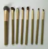 Conjunto de 7 Pincéis de Maquiagem Cor Abacate para Iniciantes, Pincel para Detalhes dos Olhos, Pincel para Sombra, Conjunto de Pincéis de Maquiagem Não Irritantes