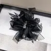 NUEVO Scrunchie de Malla con Lentejuelas Estilo Coreano para Mujer, Goma Elástica de Alta Gama para Cola de Caballo, Diadema Negra