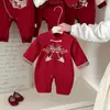 Macacão de Roupa de Primavera para Bebês Meninas, Roupa de Ano Novo Borboleta, Celebração Festiva da Lua Cheia e dos Cem Dias, Vestido de Primeira Festa de Aniversário