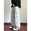 Pantalones Cargo Tie-Dye para Hombre, Estilo Otoño, Bolsillos Grandes, Estilo High Street Americano, Corte Holgado, Pantalones Deportivos Versátiles de Pierna Recta