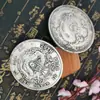 Fornecer 8,8 cm Dólar de Prata grande dólar de prata Dragão Duplo cabeça grande Guangxu Tongbao antigo fazer velho cobre branco dólar de prata atacado