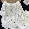 Cárdigan de Verano para Mujer de Manga Corta con Almohadillas en el Pecho, Estilo Nuevo Transfronterizo, Adecuado para Usar Afuera, Conjunto para Estar en Casa