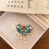 Estilo Nacional Esmalte Perla Mariposa Borla Pasador de Pelo Antiguo Cheongsam Hanfu Accesorios para el Cabello Nuevo Estilo Chino Inteligente Lindo Pasador de Pelo