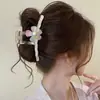 Pinza para el Cabello Grande Color Café Estilo Coreano para Cabello Grueso, Pinza de Tiburón Completa para la Parte Posterior de la Cabeza, Pinza de Lujo de Alta Gama al por Mayor