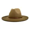 Moda europea y americana nuevo sombrero de jazz con pintura en aerosol AliExpress Amazon hombres mujeres sombrero bombín de lana PQMNDJS008