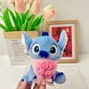 Lindo Colgante de Peluche Stitch Colección Juguete de Peluche Llavero Colgante de Peluche Decoración de Bolsa