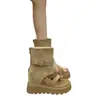 Sandalias de plataforma de suela gruesa para aumentar la altura para mujer 2026 nuevo estilo romano chanclas botas de playa de verano zapatos de moda versátiles de moda