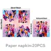 Menina Caçadora Rosa Grupo Pop Hunter Conjunto de Louças Faca Garfo Copo de Papel Guardanapo Prato de Papel Bandeira Suprimentos para Festa
