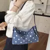 Bolso de Axila de Lunares de Nicho para Mujer Verano 2026 Nuevo Bolso Cruzado de Gran Capacidad para el Trabajo Bolso de Tela Simple Bolso de Hombro Único