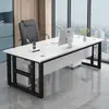 Escritorio simple de una persona para empleados, escritorio de supervisor minimalista moderno, escritorio de computadora de oficina hecho de material engrosado