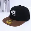 Boné de Baseball Infantil Color Block com Logo de Letra Atacado, Chapéu Hip-Hop de Aba Reta para Crianças, Chapéu de Sol para Caminhada ao Ar Livre