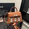 2026 Grande Capacidade Luxo Leve Fivela Casa Pequena Sem Espinhos Novo Simples Retrô Bolsa de Mão para o Dia a Dia Bolsa de Ombro Bolsa Transversal