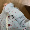 Pijama de Gasa de Algodón con Estampado de Lunares Inspirado en el Diseño para Mujer, Nuevo Estilo Primavera y Otoño 2025, Conjunto de Ropa de Casa de Algodón Puro, Gasa de Doble Capa